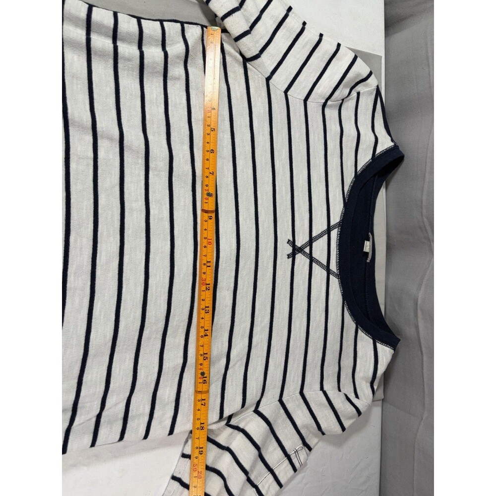 Gap White With Blue Stripes, Pullover Size Large - Picture 4 of 7